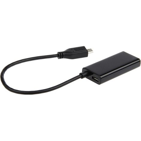 Gembird adaptér HDTV microUSB (M) na HDMI (F), 5-pin MHL, čierny (1/2)
