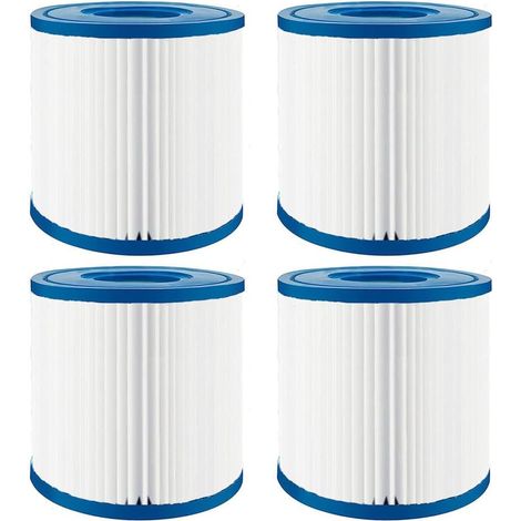 4Pcs Cartouche filtrante de Piscine Remplace pour Bestway VII & Intex D, Filter Cartridge pour Summer Waves (1/5)