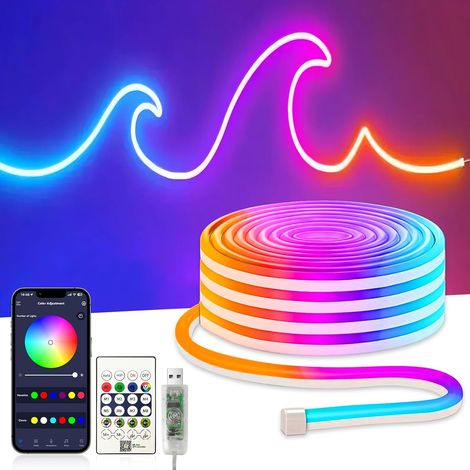 Neon Rubans led, étanche, 5M, Synchronisation, Intelligent, Découpable, Contrôle (1/5)
