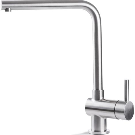Miscelatore per lavello da cucina acciaio inox Vema TIBER STEEL KITCHEN V19022 Satinato