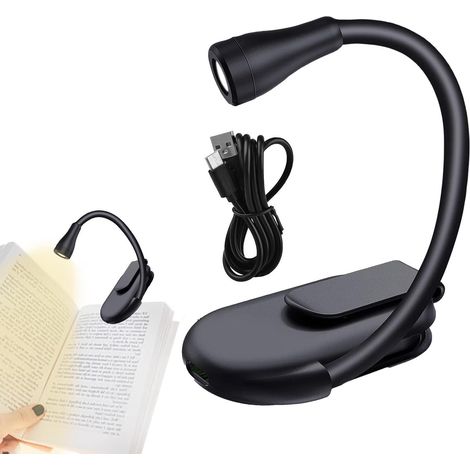 Lampe de Lecture pour Lire au Lit - Livre à Clip avec Charge USB (1/5)