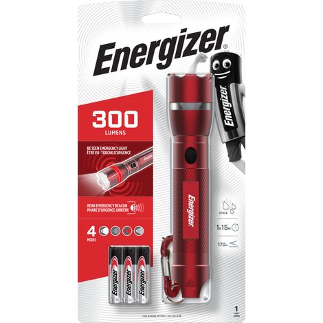 Energizer Taschenlampe Emergency Metal Light inkl. 3x AAA rot (1/3)