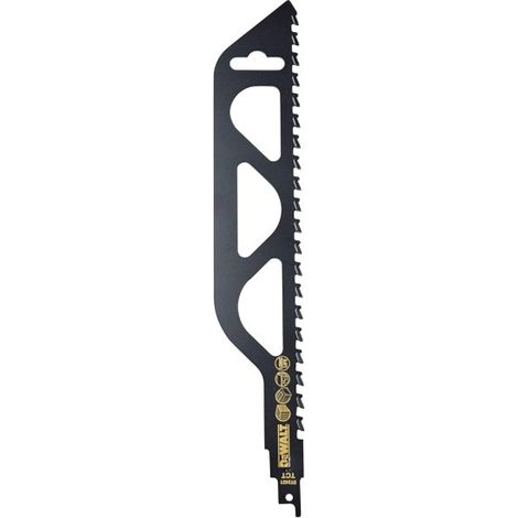 Dewalt – Lame de scie sabre TCT 305 mm – Pour béton cellulaire et fibrociment – Pas de dent 12,7 mm – Compatible scies alternatives - DT2421-QZ