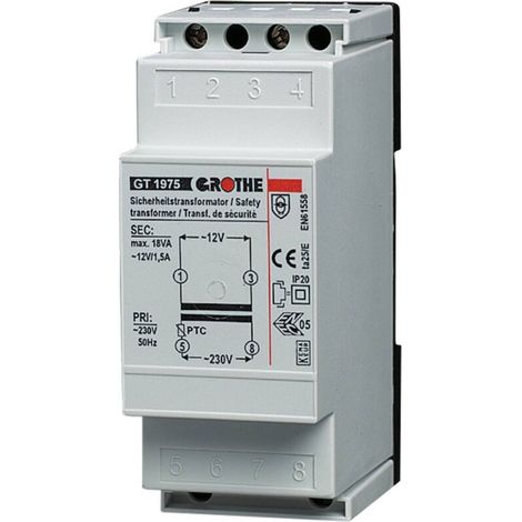Grothe 14101 Transformateur de sonnette 12 V/AC 1.5 A W29890 (1/3)
