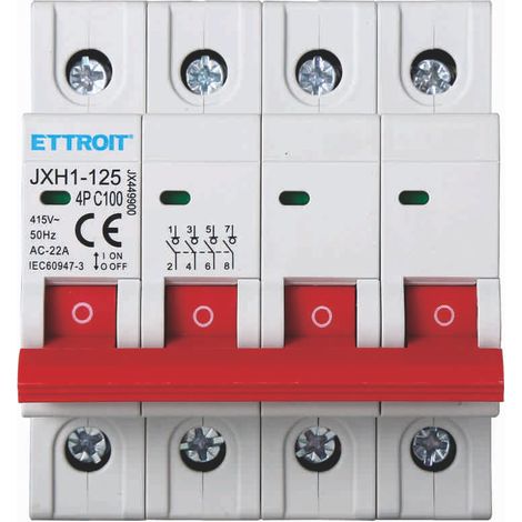 Ettroit JX449900 interrupteur-sectionneur DIN 4P 100A 415V (1/4)