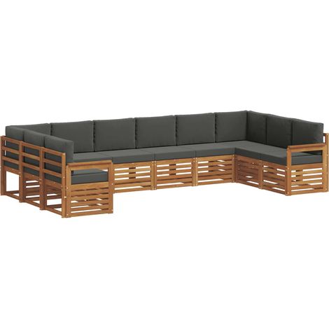 Sectional Sofa Set with Cushion 10 pcs Natural and Anthracite vidaXL (1/5)