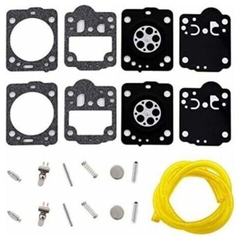 Ensemble de 2 membranes de carburateur avec tuyau pour tronçonneuses Husqvarna 235, 236, 240, remplaçant Zama RB-149, C1T-EL41A, C1T-W33, C1T-W33A, C1T-W33B et C1T-W33C. (1/4)