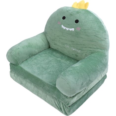Canapé pliant enfant dinosaure 2 couches, canapé-lit pliable doux et confortable pour tout-petits, canapé cartoon mignon pour maison (1/5)