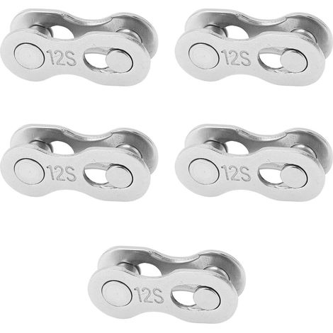 5 maillons rapides pour chaîne de vélo 12 vitesses, anti-rouille acier, installation facile, 5 paires, liens de rechange durables (1/5)