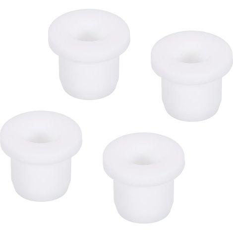 4Pcs Passe-Câble T-Forme Diamètre Installation 11mm, ID 7mm, Hauteur de 12mm Passe Fil Rondelle Caoutchouc Bouchons de Trous Flexibles pour Orifices de Câbles, Blanc (1/5)