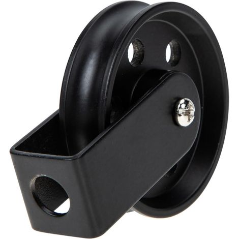 Vintage Black Pulley 6.50X5.50X5.20Cm For Hanging Lamp And Wall Sconce Hanging Accessory Diy Retro Wrought Iron For Industrial Decoration And Indoor Lighting (1/5)