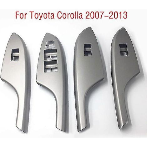 Pour Toyota Corolla (2007-2013) avec conduite à gauche : cache du panneau de commande de lève-vitre électrique (gris, avant gauche) - cadre (1/4)