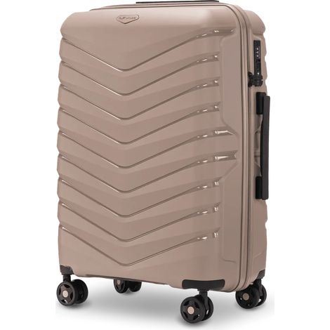 Maleta mediana Wings PHOENIX de polipropileno de 24" color champán