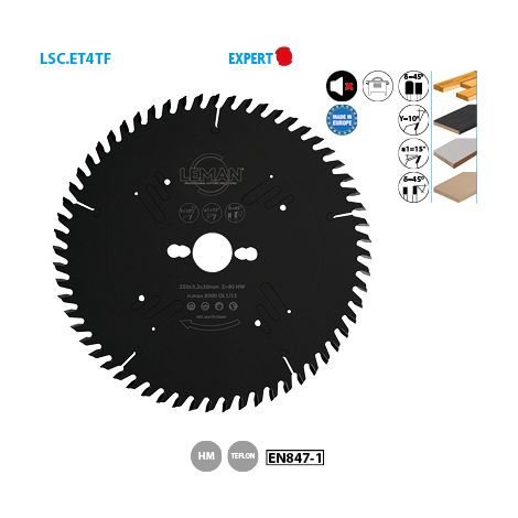 LAME CIRC.CARBURE D.250X30X80Z TP MELAM. LOW NOISE (1/5)