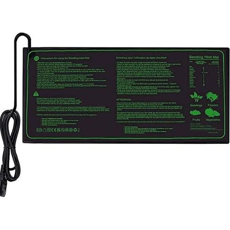 tapis chauffant imperméable pour semis, Bouturages, Intérieur Accessoire Serre Jarden Pot de Germination, 20'x10' Coussin (1/4)