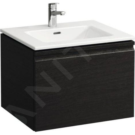 Laufen Pro S - Meuble avec lavabo, 600x500 mm, 1 tiroirs, wengé H8609614231041 (1/2)