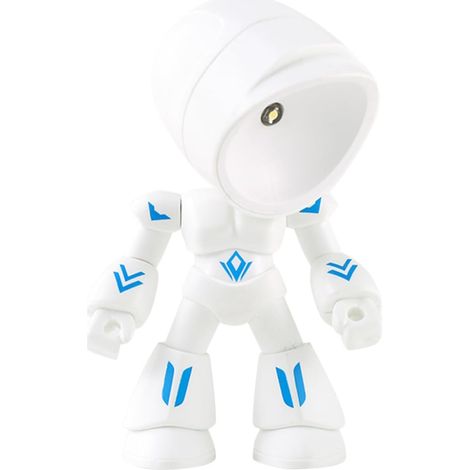 Lampe Robot Veilleuse Esthétique en Pvc Tête Réglable pour Chambre D'garçon et Filles, Effet Décoratif Blanc, pour Table de Chevet et Ambiance Chaleureuse (1/5)