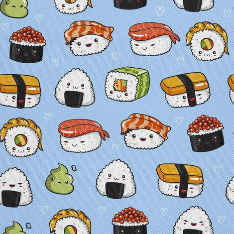 Outdoor-Dekostoffe Oxford - Motiv Kawaii-Sushi 2 I DX542 (1/5)