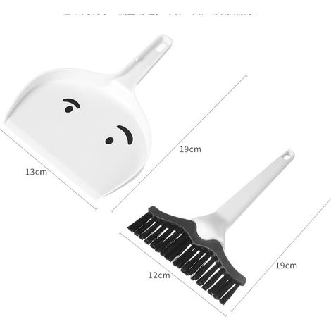 Mini balai et pelle à poussière en forme de barbe, balai de bureau et pelle à déchets, ensemble d'outils de nettoyage de bureau (1/4)