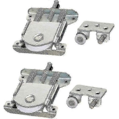 Portes coulissantes pour armoire, roulettes, roulettes, roulettes, guides avec amortisseur, capacité de charge 20 kg, 2 pièces 2025 (1/4)