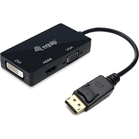 ADAPTADOR DISPLAYPORT A VGA / HDMI / DVI EQUIP 133441 (1/4)