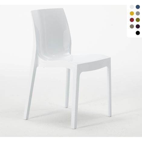 Silla para Cocina y Bar Ice Grand Soleil de Polipropileno Apilable - Blanco (1/5)