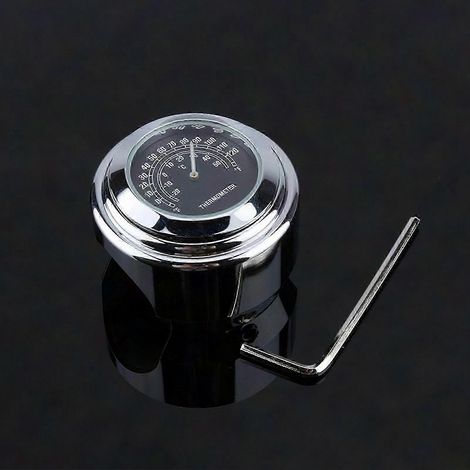 Motorrad-Lenkerthermometer aus robuster Aluminiumlegierung, 7/8" und 1" Durchmesser, für hochbelastbare Lenker, präzise Messwerte, Ersatzteil (1/5)