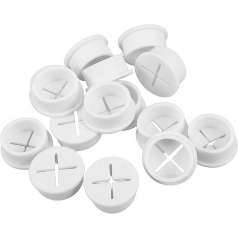 Lot de 15 cache-câbles ronds en plastique épais (1/5)