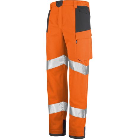 PANTALON RETINA ORANGE FLUO / GRIS CHARCOAL M - FR(44-46)