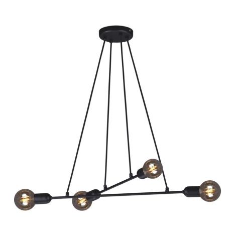Suspension minimaliste noire 4xE27 Kaja Sitya K-4380