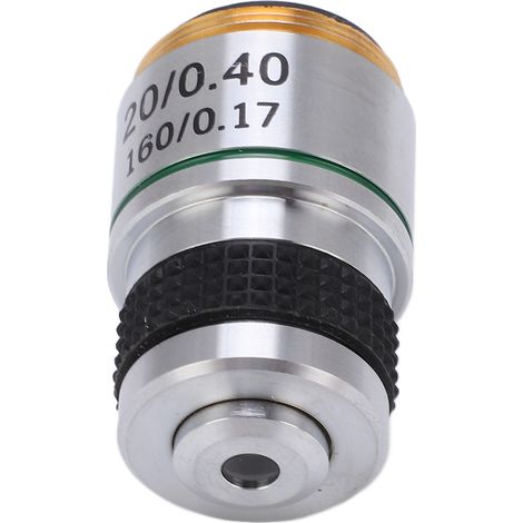 185 Achromatische Objektivlinse Klar Standard 20mm Gewinde Biologisches Mikroskopobjektiv 20/0,40 (1/5)