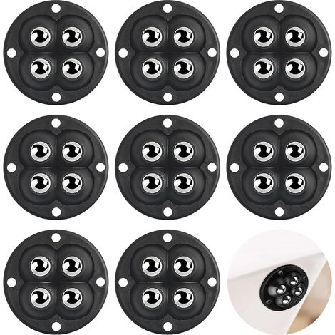 8 Roulettes Billes Auto-adhésives 360° pour Meubles P (1/5)