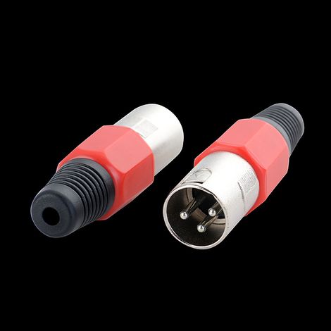 3-pin male XLR connector for speakers and microphones, universal connector for mixing consoles, DIY kit (1/5)