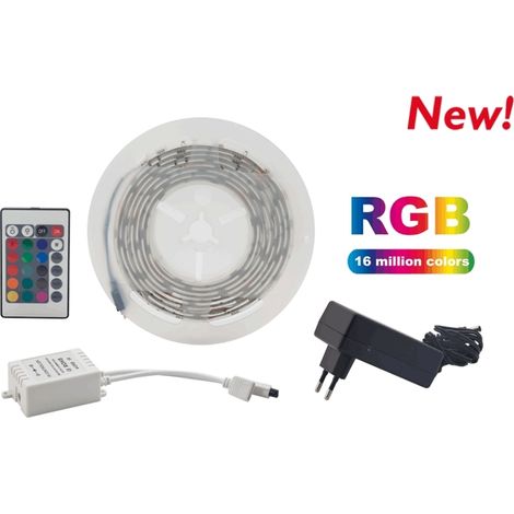 KIT NASTRO 150 LED 500CM 12V RGB ALIMENTATO