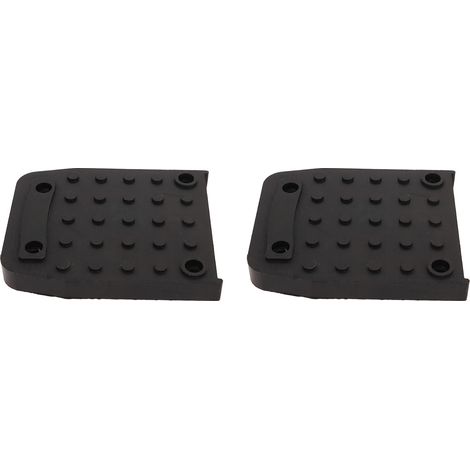 Lot de 2 patins antidérapants en nylon et PVC pour échasses de plaquistes, destinés à la peinture sur chantier. (1/5)