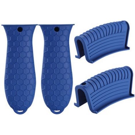Manchon De Poignée En Silicone - Pour Poêles En Fonte - Résistant Jusqu'à 230 °C - Antidérapant - Trou De Suspension - Lot De 2 (1/5)