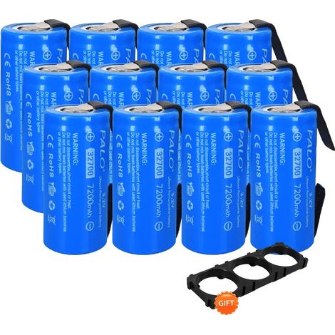 Batterie LiFePO4, capacité de 7200mAh, taux de décharge élevé, 12pcs Batterie (1/2)