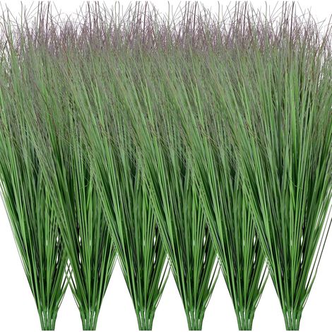 24 Pcs Plante Artificielle Exterieur Anti UV 70cm Herbes Artificiels Fausse Plante Plastique Fausse Arbustes Artificielles Décoration de Extérieur Intérieur Balcon Jardin Porche Terrasse (1/5)