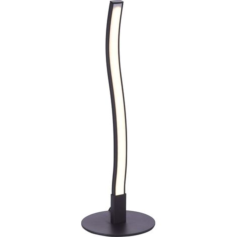 Lampe de bureau LED moderne en forme de vague avec interrupteur Ă cordon 10 x 30 cm Blanc chaud (1/5)