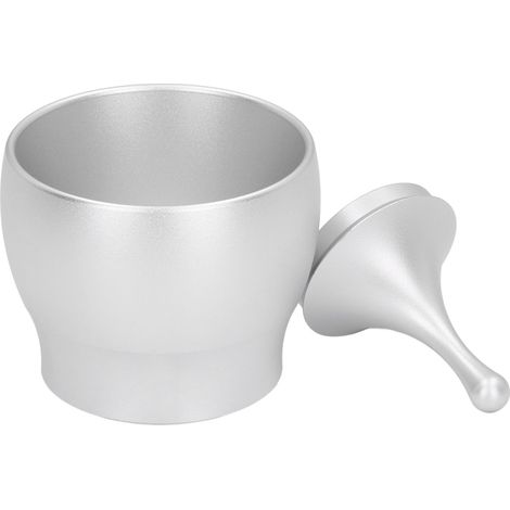 Kaffeepulverbehälter aus Aluminium, Dosierbecher, staubabweisender Pulverbecher für die Küche, silberfarben (1/5)