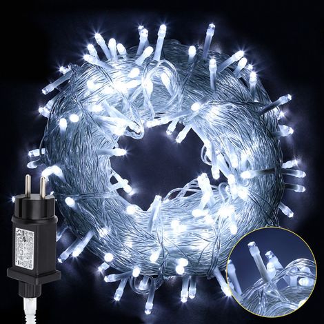 SWANEW Catena luminosa LED 200m 1000 LED Decorazione Natalizia – 8 Modalità di Illuminazione per Decorazione Giardino Bianco Freddo (1/5)
