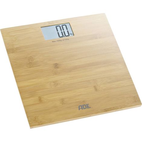 Pèse-personne ADE Martina, jusqu'à 150 kg, 30 x 30 cm, bambou (1/2)
