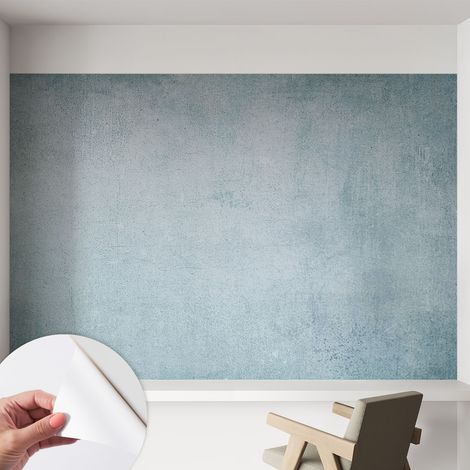 Carta da parati autoadesiva - fotomurale - alta qualità - per la cucina - camera da letto - Cemento grigio 152x104 cm (1/5)