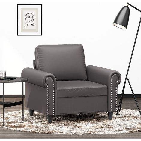 Sessel Grau 60 cm Kunstleder vidaXL (1/5)