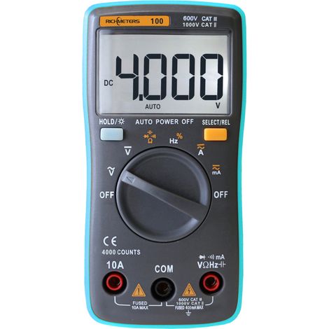 RM100 True RMS Digitalmultimeter für Gleich- und Wechselspannung.