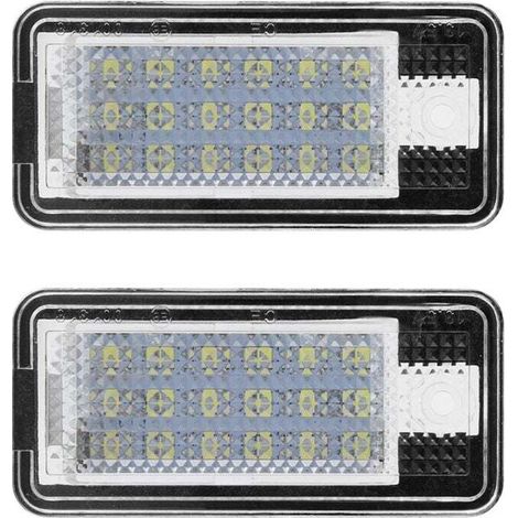 Kit luci targa a LED per auto in 2 pezzi Hop-Lpl0114 Lampadina per targa per Audi A3 S3 A4 S4 B6 B7 A6 C6 S6 A-Crezuo