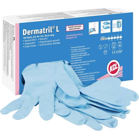 KCL Dermatril L 741 074109081C 100 pc(s) Gants à usage unique Taille (gants): 9 EN 455