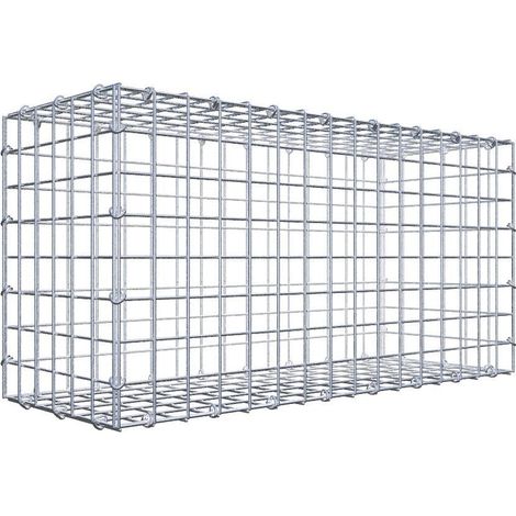 Gabiondeco - Gabion 80 cm x 40 cm x 30 cm (L x H x P). mailles 5 x 5 cm. Fermeture par anneaux en c  - Made in Germany (1/5)