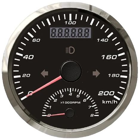 Tachimetro GPS, contagiri, impermeabile, 200 km-BS (1/2)