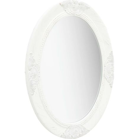 Maison Exclusive - Specchio da Parete Stile Barocco 50x70 cm Bianco